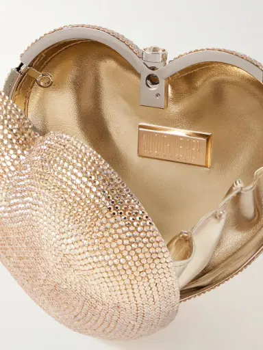 Judith Leiber Couture L'amour Petit Coeur Crystal-embellished Gold-tone Clutch | Thumbnail 5 Judith Leiber Couture L'amour Petit Coeur Crystal-embellished Gold-tone Clutch | Thumbnail 5