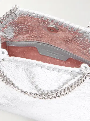 Stella McCartney Falabella Tiny Crinkled Metallic Shoulder Bag | Thumbnail 6