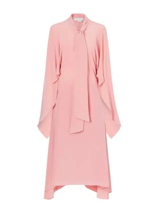 Tie-detailed Silk Midi Dress