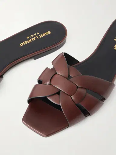 Saint Laurent Tribute Leather Slides | Thumbnail 5 Saint Laurent Tribute Leather Slides | Thumbnail 5