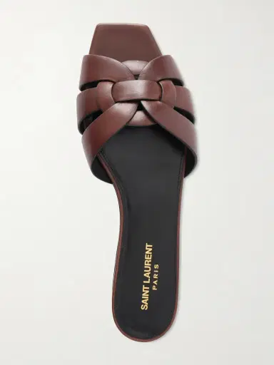 Saint Laurent Tribute Leather Slides | Thumbnail 6 Saint Laurent Tribute Leather Slides | Thumbnail 6