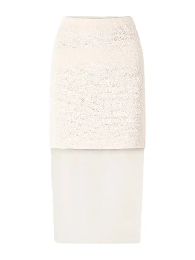 Sybil Layered Cotton-blend Bouclé And Organza Midi Skirt