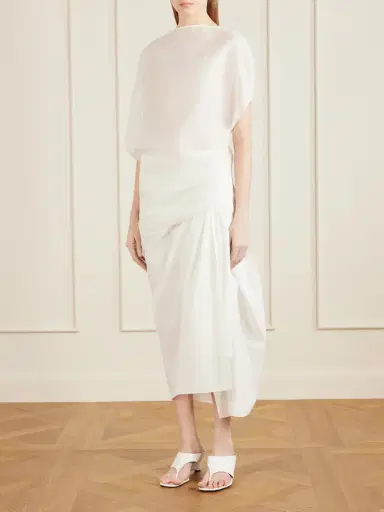 Khaite Poppi Cotton And Silk-blend Blouse | Thumbnail 2 Khaite Poppi Cotton And Silk-blend Blouse | Thumbnail 2