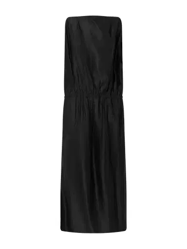 Khaite Tia Satin-twill Midi Dress | Thumbnail 1 Khaite Tia Satin-twill Midi Dress | Thumbnail 1