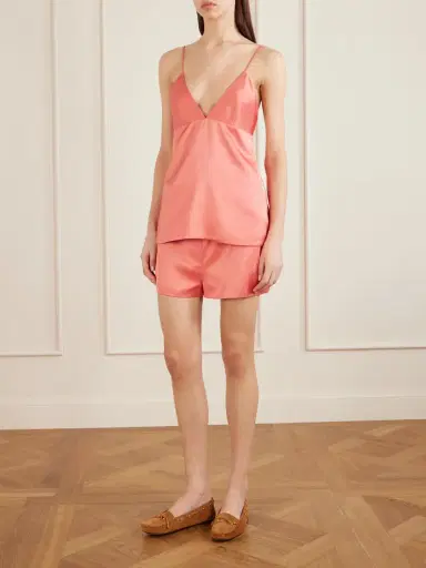 Khaite Robbie Satin-twill Shorts | Thumbnail 2 Khaite Robbie Satin-twill Shorts | Thumbnail 2
