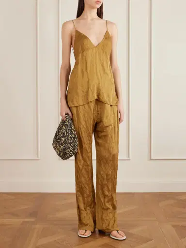 Khaite Rohen Crinkled-voile Pants | Thumbnail 2