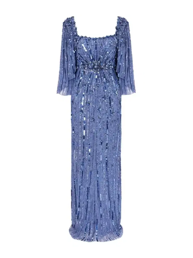 Sequin-embellished Tulle Gown