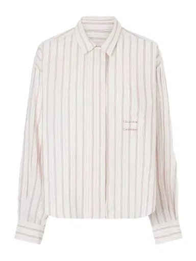 Calvin Klein Collection Amari Pinstriped Cotton And Silk-blend Shirt | Thumbnail 1 Calvin Klein Collection Amari Pinstriped Cotton And Silk-blend Shirt | Thumbnail 1