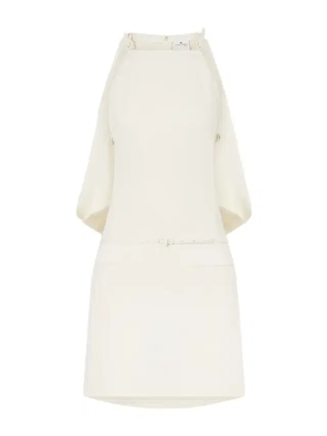 Cut-out Belted Jersey Dress