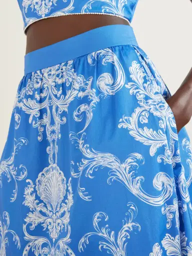 Borgo de Nor Paulina Printed Cotton Midi Skirt | Thumbnail 4 Borgo de Nor Paulina Printed Cotton Midi Skirt | Thumbnail 4