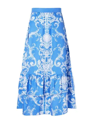 Borgo de Nor Paulina Printed Cotton Midi Skirt | Thumbnail 1 Borgo de Nor Paulina Printed Cotton Midi Skirt | Thumbnail 1