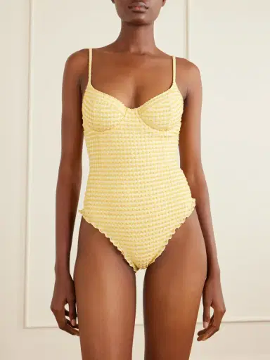 Simkhai Suni Checked Swimsuit | Thumbnail 2 Simkhai Suni Checked Swimsuit | Thumbnail 2