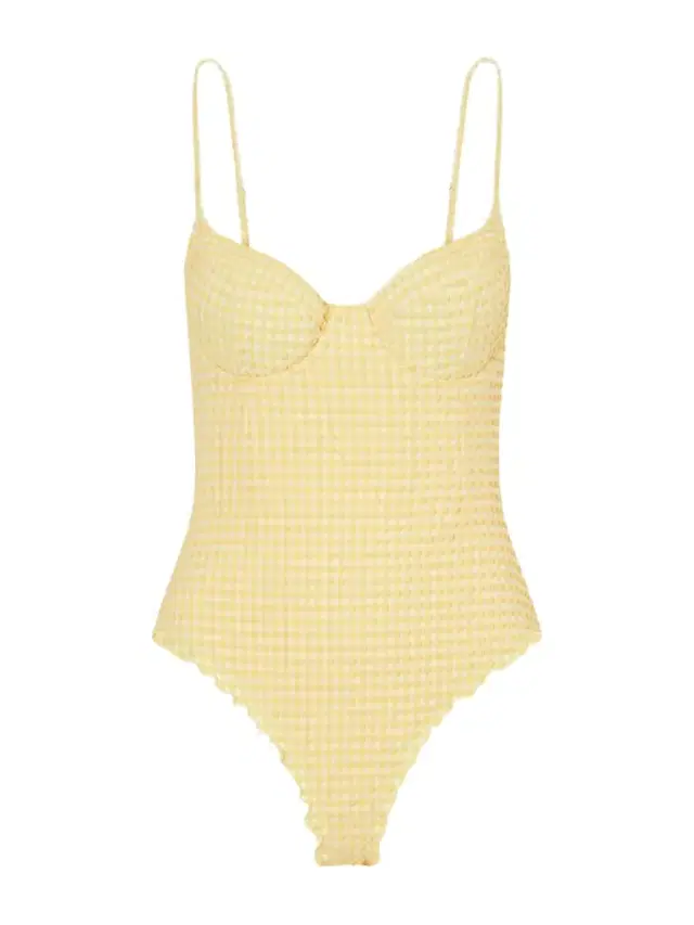 Simkhai Suni Checked Swimsuit
