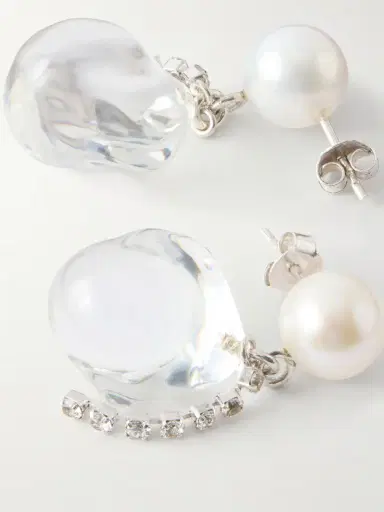 Completedworks Crystal And Pearl-embellished Resin Drop Earrings | Thumbnail 3 Completedworks Crystal And Pearl-embellished Resin Drop Earrings | Thumbnail 3
