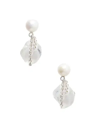 Completedworks Crystal And Pearl-embellished Resin Drop Earrings | Thumbnail 1 Completedworks Crystal And Pearl-embellished Resin Drop Earrings | Thumbnail 1