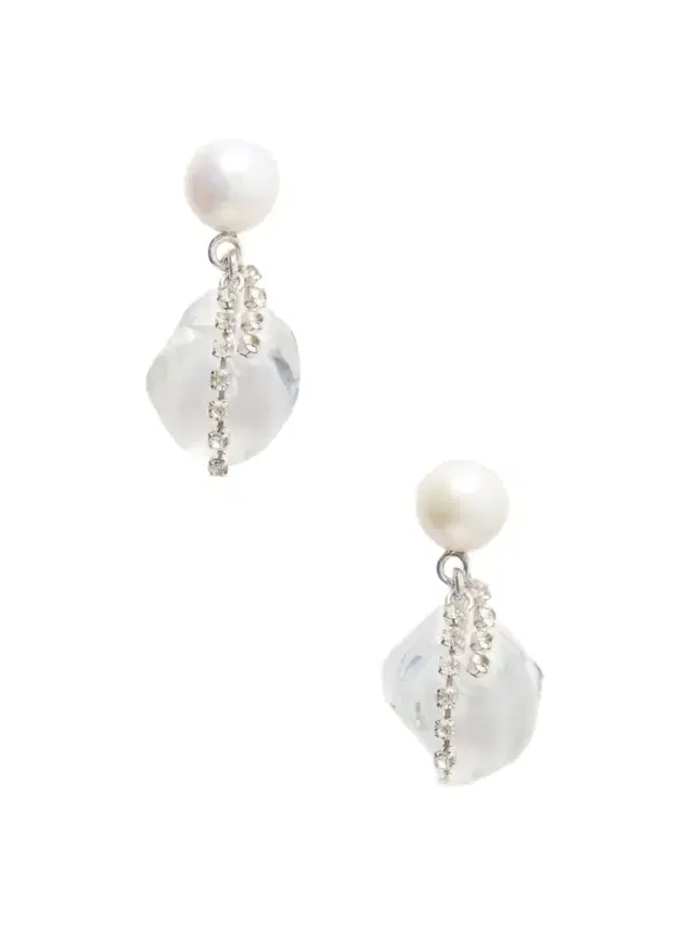 Completedworks Crystal And Pearl-embellished Resin Drop Earrings