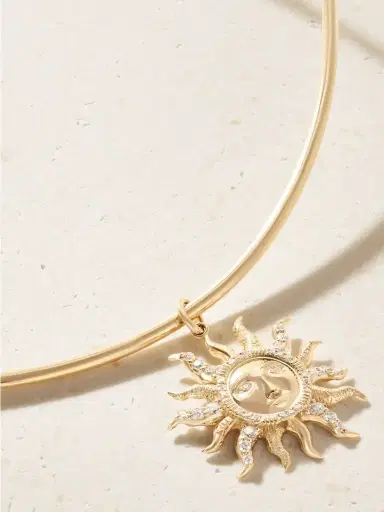 Marlo Laz El Sol 14-karat Gold Diamond Pendant Necklace | Thumbnail 4 Marlo Laz El Sol 14-karat Gold Diamond Pendant Necklace | Thumbnail 4