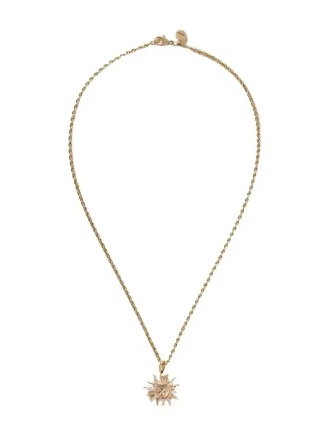 El Sol Small 14-karat Gold Diamond Necklace