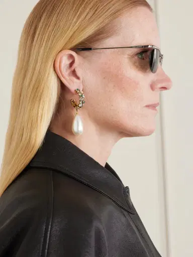 Saint Laurent Eyewear Oval-frame Silver-tone Sunglasses | Thumbnail 5