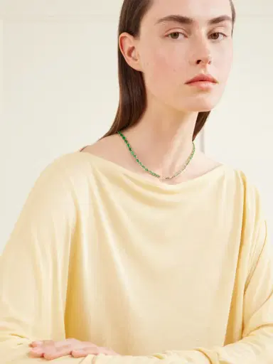 SHAY 18-karat Gold Emerald And Diamond Tennis Necklace | Thumbnail 2