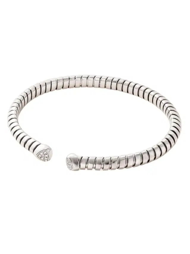 Trisolina 18-karat White Gold Diamonds Bangle