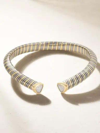Marina B Trisola 18-karat Gold, Titanium And Diamond Necklace | Thumbnail 4
