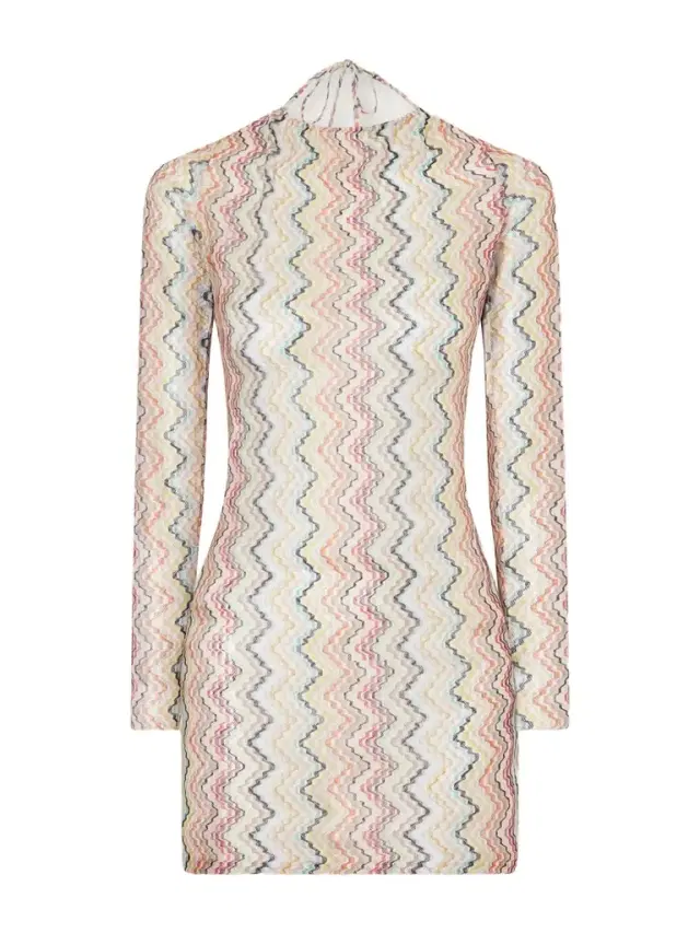 Striped Mesh Coverup