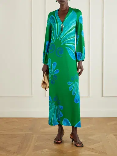Themis Z Alcmene Embellished Printed Crepe Maxi Dress | Thumbnail 2 Themis Z Alcmene Embellished Printed Crepe Maxi Dress | Thumbnail 2