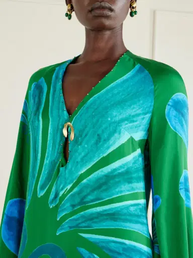 Themis Z Alcmene Embellished Printed Crepe Maxi Dress | Thumbnail 4 Themis Z Alcmene Embellished Printed Crepe Maxi Dress | Thumbnail 4