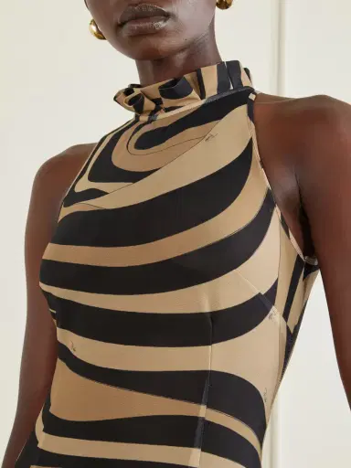 PUCCI Pleated Printed Mesh Mini Dress | Thumbnail 4