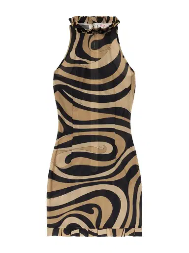 PUCCI Pleated Printed Mesh Mini Dress | Thumbnail 1