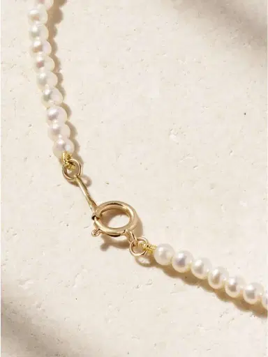 Mizuki 14-karat Gold, Pearl And Diamond Necklace | Thumbnail 3