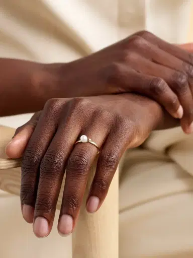 Mizuki 14-karat Gold, Pearl And Diamond Ring | Thumbnail 2