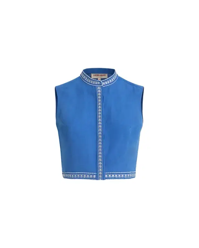 Emporio Sirenuse Andorra Top with Celestial Embroidery