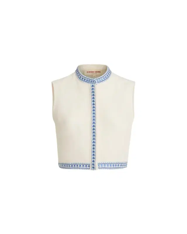 Andorra Top with Celestial Embroidery