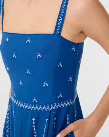Emporio Sirenuse Aneeda Dress with Celestial Embroidery | Thumbnail 9 Emporio Sirenuse Aneeda Dress with Celestial Embroidery | Thumbnail 9