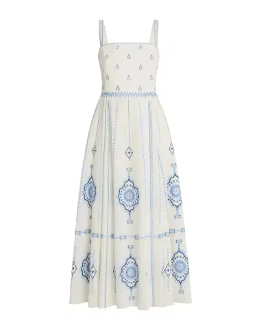 Emporio Sirenuse Aneeda Dress with Celestial Embroidery | Thumbnail 1 Emporio Sirenuse Aneeda Dress with Celestial Embroidery | Thumbnail 1