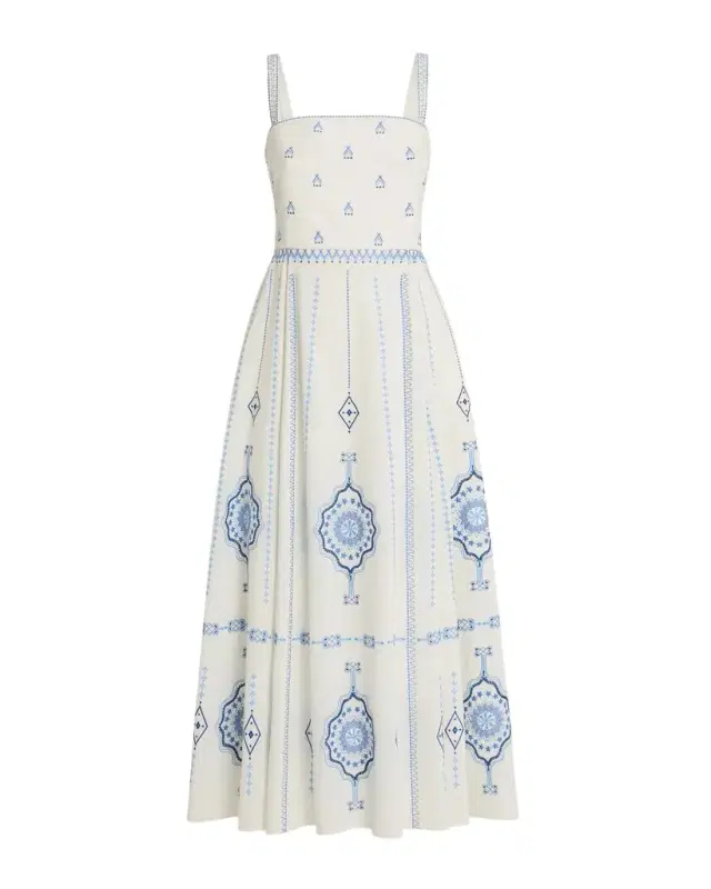 Emporio Sirenuse Aneeda Dress with Celestial Embroidery
