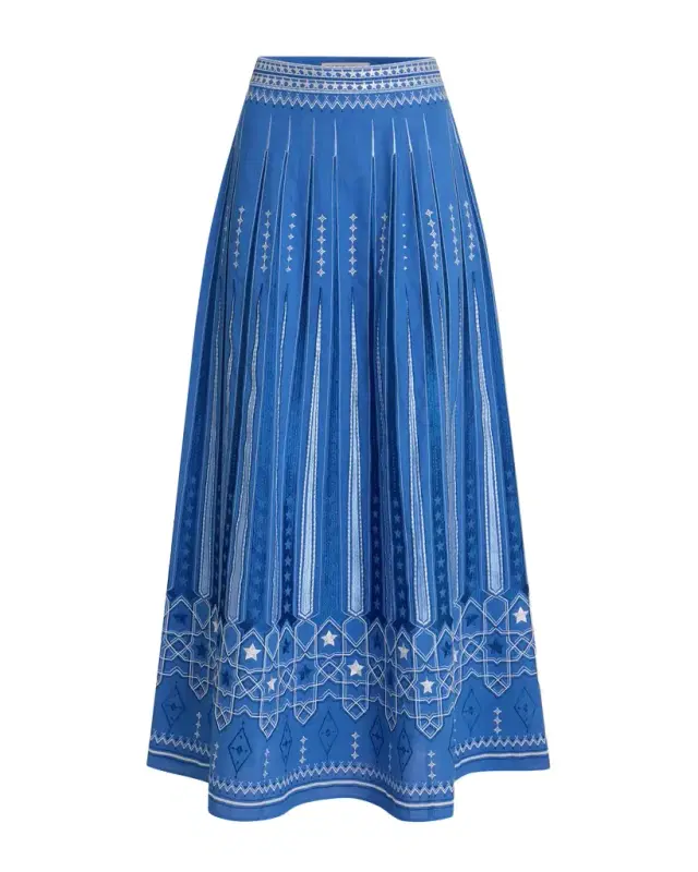 Camille Skirt with Celestial Embroidery
