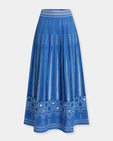 Emporio Sirenuse Camille Skirt with Celestial Embroidery | Thumbnail 3 Emporio Sirenuse Camille Skirt with Celestial Embroidery | Thumbnail 3