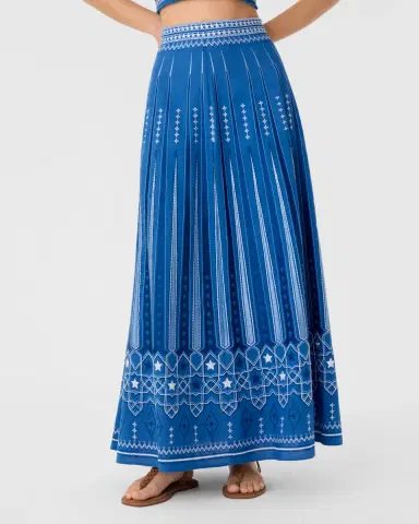 Emporio Sirenuse Camille Skirt with Celestial Embroidery | Thumbnail 4 Emporio Sirenuse Camille Skirt with Celestial Embroidery | Thumbnail 4