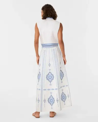 Emporio Sirenuse Camille Skirt with Soft Celestial Embroidery | Thumbnail 4 Emporio Sirenuse Camille Skirt with Soft Celestial Embroidery | Thumbnail 4