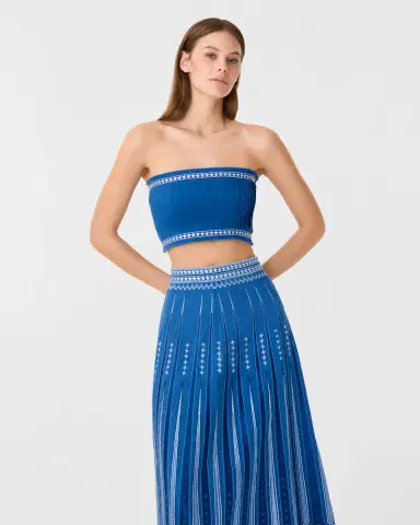 Emporio Sirenuse Flavia Top with Celestial Embroidery | Thumbnail 2 Emporio Sirenuse Flavia Top with Celestial Embroidery | Thumbnail 2