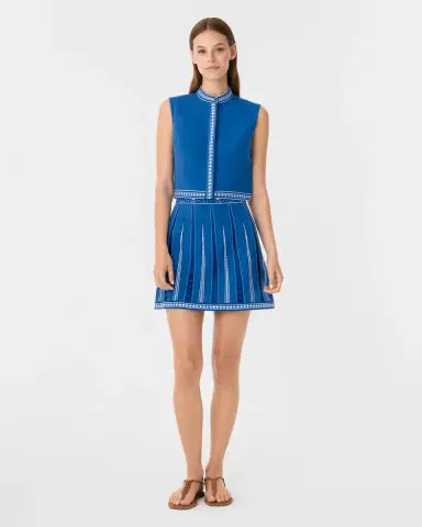Emporio Sirenuse Giuliana Skirt with Celestial Embroidery | Thumbnail 2 Emporio Sirenuse Giuliana Skirt with Celestial Embroidery | Thumbnail 2