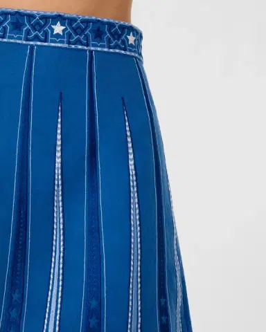Emporio Sirenuse Giuliana Skirt with Celestial Embroidery | Thumbnail 3 Emporio Sirenuse Giuliana Skirt with Celestial Embroidery | Thumbnail 3