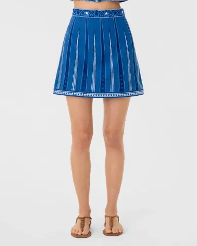 Emporio Sirenuse Giuliana Skirt with Celestial Embroidery | Thumbnail 4 Emporio Sirenuse Giuliana Skirt with Celestial Embroidery | Thumbnail 4