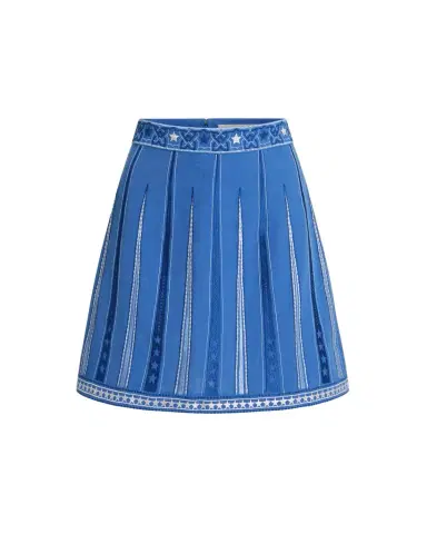 Emporio Sirenuse Giuliana Skirt with Celestial Embroidery | Thumbnail 1 Emporio Sirenuse Giuliana Skirt with Celestial Embroidery | Thumbnail 1