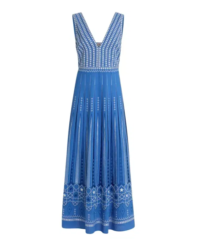 Emporio Sirenuse Nellie Dress with with Celestial Embroidery
