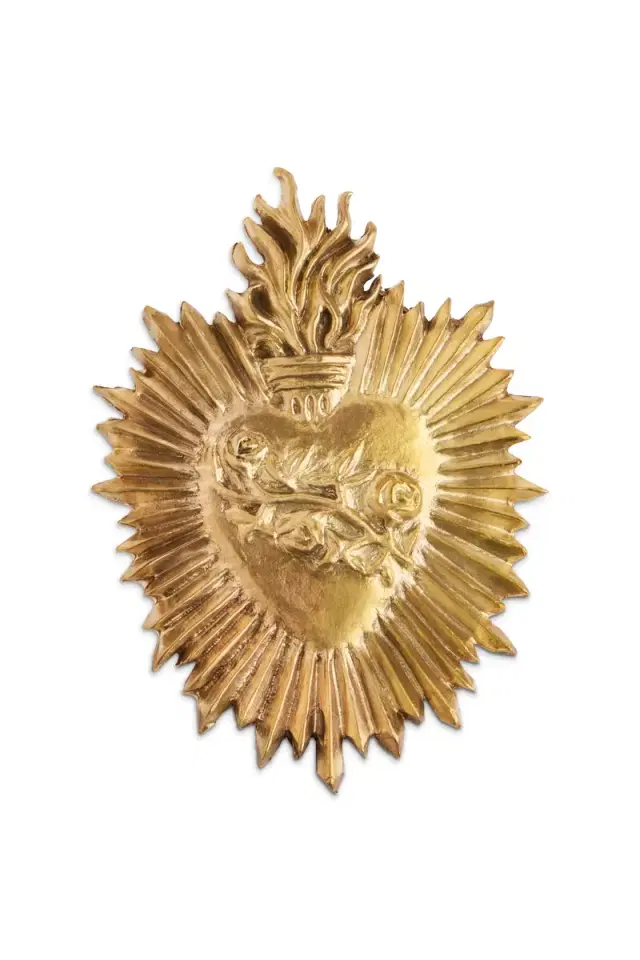 Markarian Amore Sacro Raw Bronze Sacred Heart Brooch