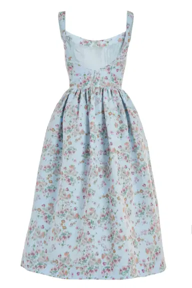 Markarian Apple Blue Ikat Floral Corset Dress | Thumbnail 5 Markarian Apple Blue Ikat Floral Corset Dress | Thumbnail 5